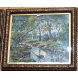 CHARLES TAYLOR River landscape, signed, oil on canvas, 50 x 60cm Condition Report: Available upon