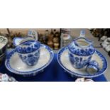 A pair of Keeling and Co Late Mayers Delhi pattern washbowls and ewers and a tooth mug Condition