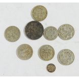 A small collection of pre '47 UK coins, crowns, half crowns etc Condition Report: Available upon
