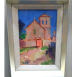 NORMA HANSELL Church, signed, oil on board, 18 x 12cm and another (2) Condition Report: Available