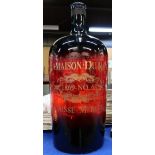 A large decorative red glass bottle Condition Report: Available upon request