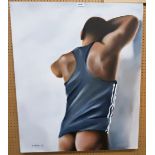 JOE HENDRY Model, signed, acrylic o canvas, dated, (20)07, 91 x 76cm Condition Report: Available