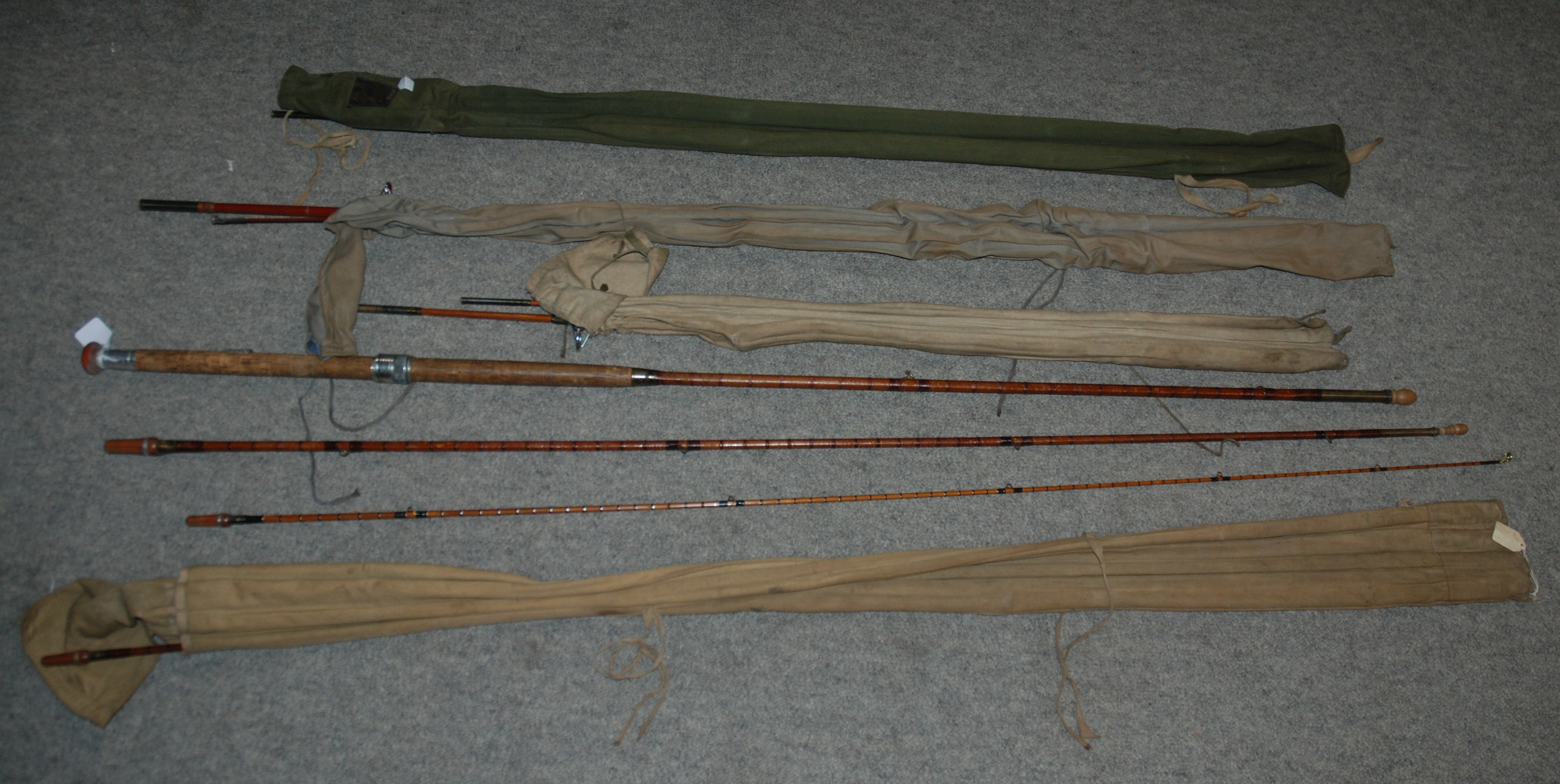 A Hardy Hebridean fishing rod, another Hardy rod and two other rods Condition Report: Available upon