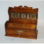 An oak stationery box with single drawer, 30cm wide Condition Report: Available upon request