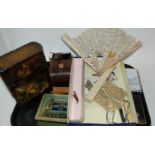 A miscellaneous lot including beaded purse, pen knives etc Condition Report: Available upon request