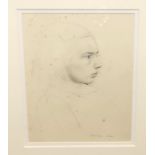 ALEXANDER ALLAN RSW Portrait of Diana Allan, signed, pencil, 25 x 20cm Condition Report: Available