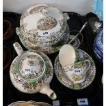 Assorted Spode tables wares in Spode's Byron pattern Condition Report: Available upon request