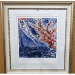 AFTER MARC CHAGALL Flowers Over Paris, 52 x 49cm Condition Report: Available upon request