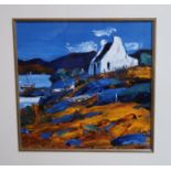 JEAN FEENEY Autumn, Kyle of Lochalsh, signed, oil on board, 22 x 22cm Condition Report: Available