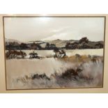 ETHEL WALKER Landscape, signed, gouache, 39 x 52cm Condition Report: Available upon request
