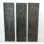Three bronze plaques each with Shakespeare phrases (Misery & Love O Come To Me, Let Times News Be