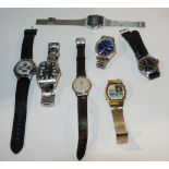 A collection of gents wristwatches Condition Report: Available upon request