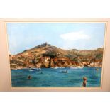 ABIGALE EDGAR Bay at Collioure, pastel and acrylics, 26 x 35cm Condition Report: Available upon