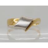 A 14k yellow and white gold dress ring size W1/2, weight 2.9gms Condition Report: Available upon