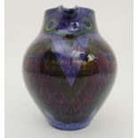 SALLY TUFFIN FOR DENNIS CHINA WORKS OWL JUG circa 1999, of ovoid form with incised decoration, in