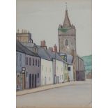 •WILLIAM MILES JOHNSTON (SCOTTISH 1893-1974) KIRKCUDBRIGHT Watercolour, signed, 26.5 x 19cm (10 1/