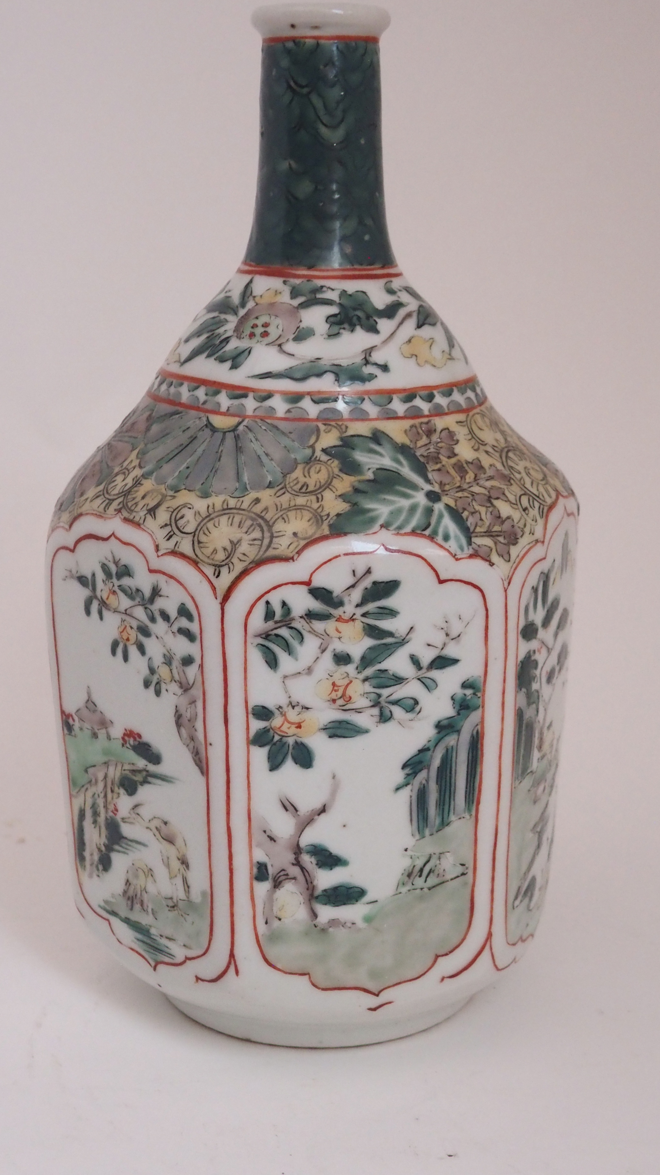 A CHINESE FAMILLE VERTE FISH BOWL painted with panels of birds amongst foliage and rockwork, - Image 9 of 15