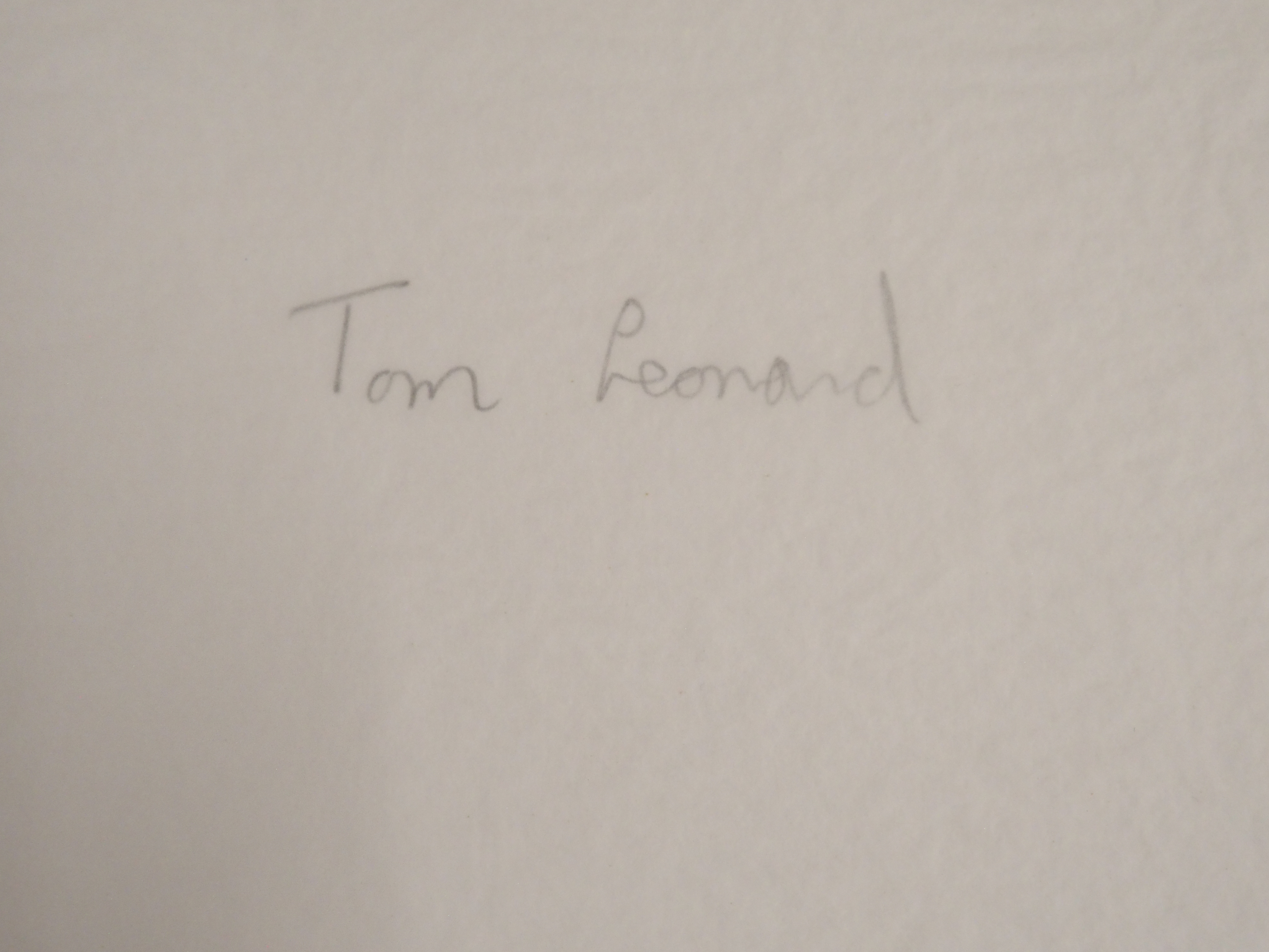 •TOM LEONARD (SCOTTISH POET 1959-2018) BLESSED TRINITY Print, signed, inscribed with title, - Image 7 of 10