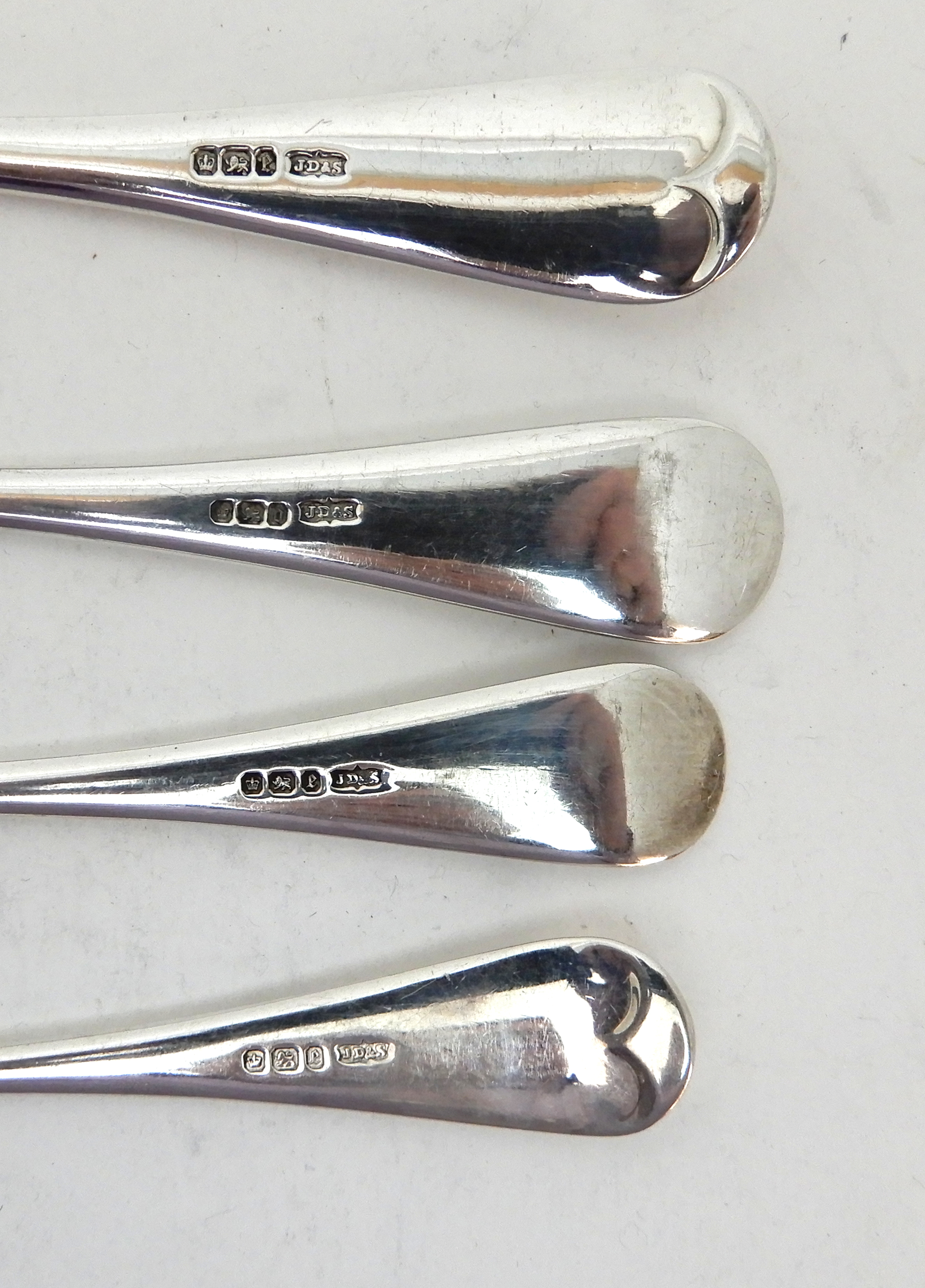 A CASED SET OF SILVER CUTLERY by James Dixon & Sons, Sheffield 1897, comprising for tablespoons, six - Image 6 of 6