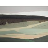 •BET LOW RSW, RGI (SCOTTISH 1924-2007) WOODS AND FIELDS AT CUSHNIE Watercolour, signed, 35.5 x