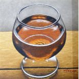 •GRAHAM MCKEAN (SCOTTISH B. 1962) A LARGE BRANDY Oil on canvas, signed, 20 x 20cm (8 x 8") Signed