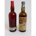 A WHITE HORSE BLEND WHISKY bottles 1952, No.893547, label marked and stained, 70 proof and a