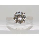 AN 18CT WHITE GOLD DIAMOND SOLITAIRE set with an estimated approx 1.40ct brilliant cut diamond, in a