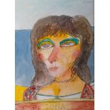 •JOHN BELLANY CBE, RA, HRSA, LLD (LON) (SCOTTISH 1942-2013) IONA Watercolour, signed, 36.5 x 27cm (