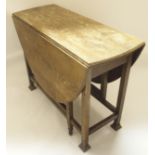 AN OAK DROP LEAF TABLE 90cm wide Estate of Alasdair Gray Condition Report: Available upon request