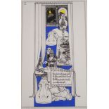 ALASDAIR GRAY (SCOTTISH 1934-2019) THE SCOTS HIPPO NO. 5 Screenprint, signed, dated 27.4.2007 and