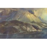 TOM H SHANKS RSW, RGI, PAI (SCOTTISH 1921-2020) LOCH HOURN Watercolour, signed, 50 x 73cm (19 1/2