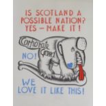 ALASDAIR GRAY (SCOTTISH 1934- 2019) IS SCOTLAND A POSSIBLE NATION? Screenprint, signed and