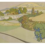 •NANCY SMITH (BRITISH 1881-1962) PATTERNS IN A LANDSCAPE Lithographic print, signed and dated (19)19