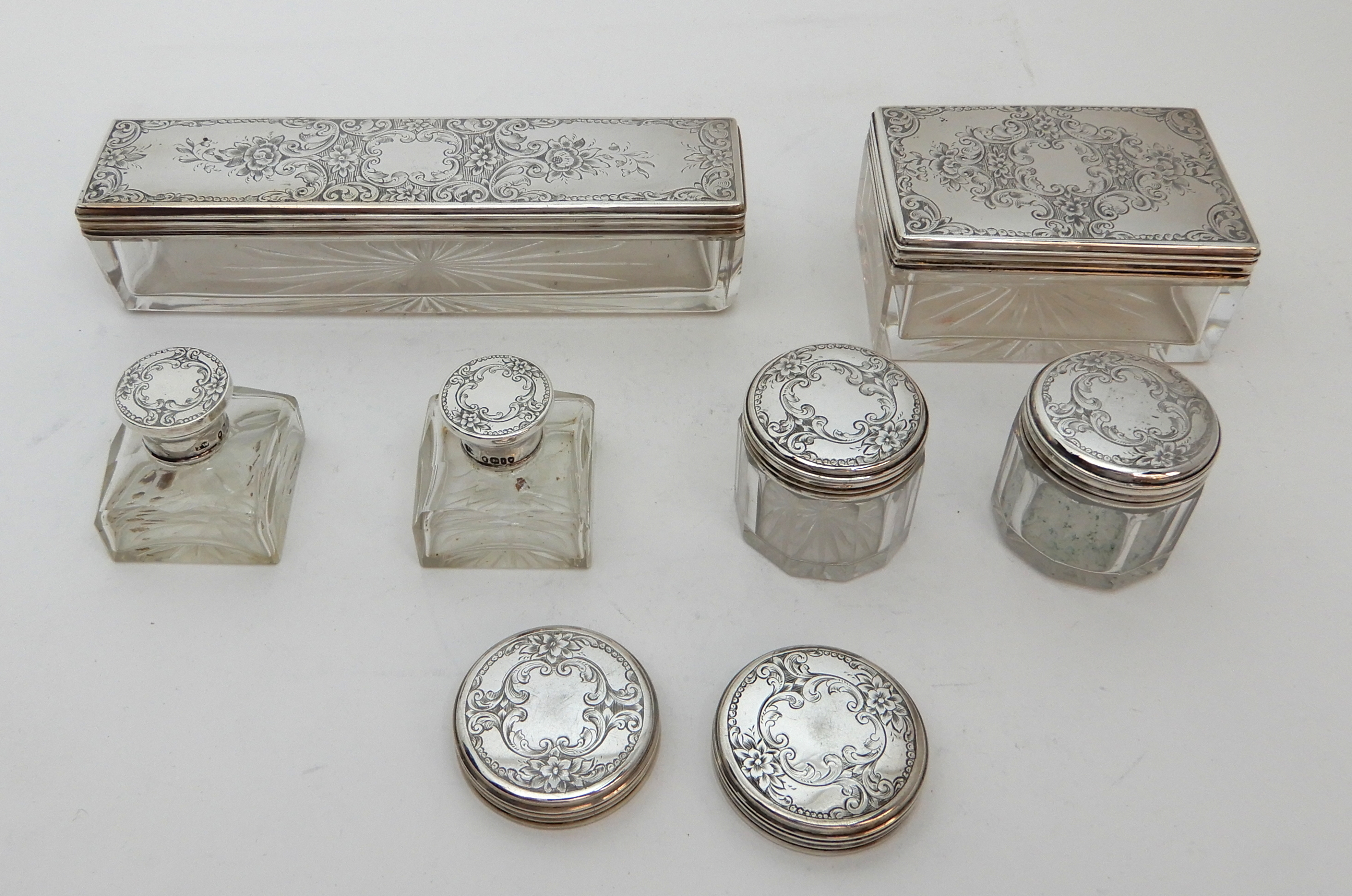A VICTORIAN COROMANDEL TOILET BOX the interior fitted with silver topped jars and bottles by - Image 6 of 14
