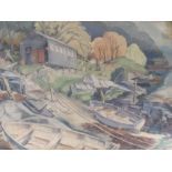 •IAN FLEMING RSA, RSW, RWA, RGI, LLD, HON D ART (SCOTTISH 1906-1994) ON LOCH LONG SIDE