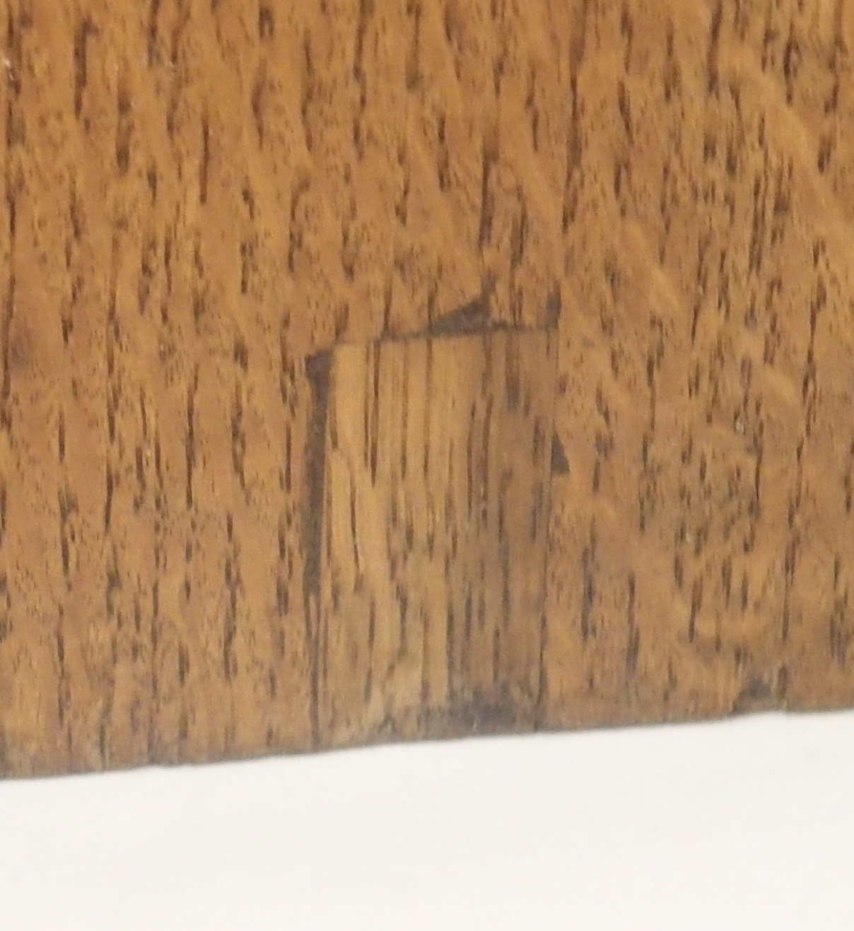 AN ARTS AND CRAFTS OAK DRESSER with open shelves, flanked by embossed inset brass panels and - Image 15 of 15