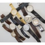 A Tudor watch diameter 3cm, case numbers 12325 3678, a Girard Perregaux SeaHawk, diameter 3.4cmm and