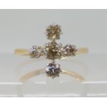 An 18ct gold diamond cross ring, size G1/2, weight 2.2gms Condition Report: Available upon request