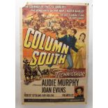 AUDIE MURPHY: COLUMN SOUTH original movie poster, 1953, horizontal and vertical folds, 105 x 68cm