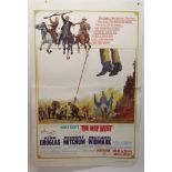 THE WAY WEST movie poster, 1967, autographed by Kirk Douglas, horizontal and vertical folds, 105 x