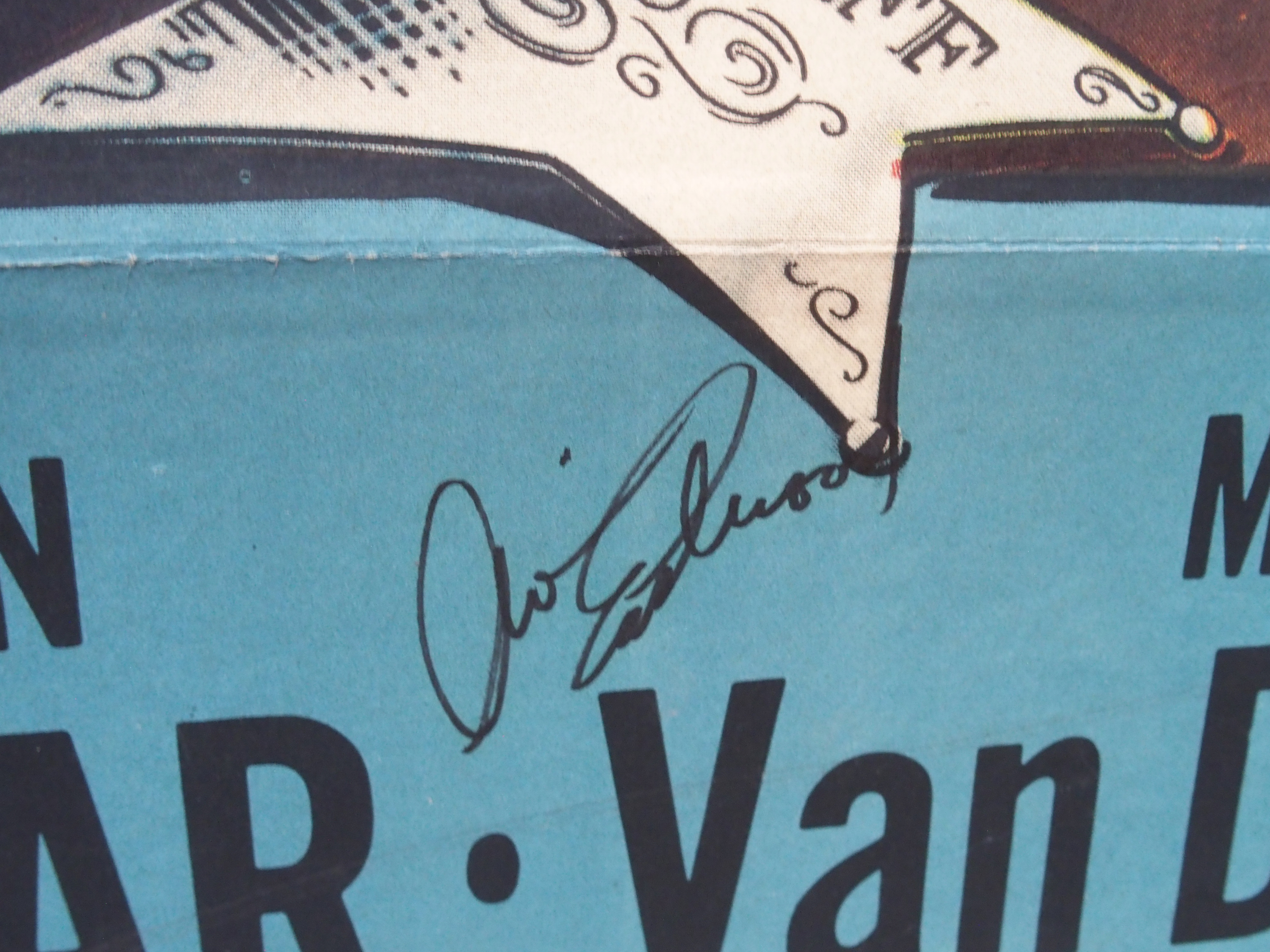 STAR IN THE DUST movie poster, 1956, horizontal and vertical folds, bearing two autographs Clint - Image 3 of 5