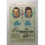 THE WACKIEST SHIP IN THE ARMY movie poster, 1960, horizontal and vertical folds, 105 x 68cm, LOOK