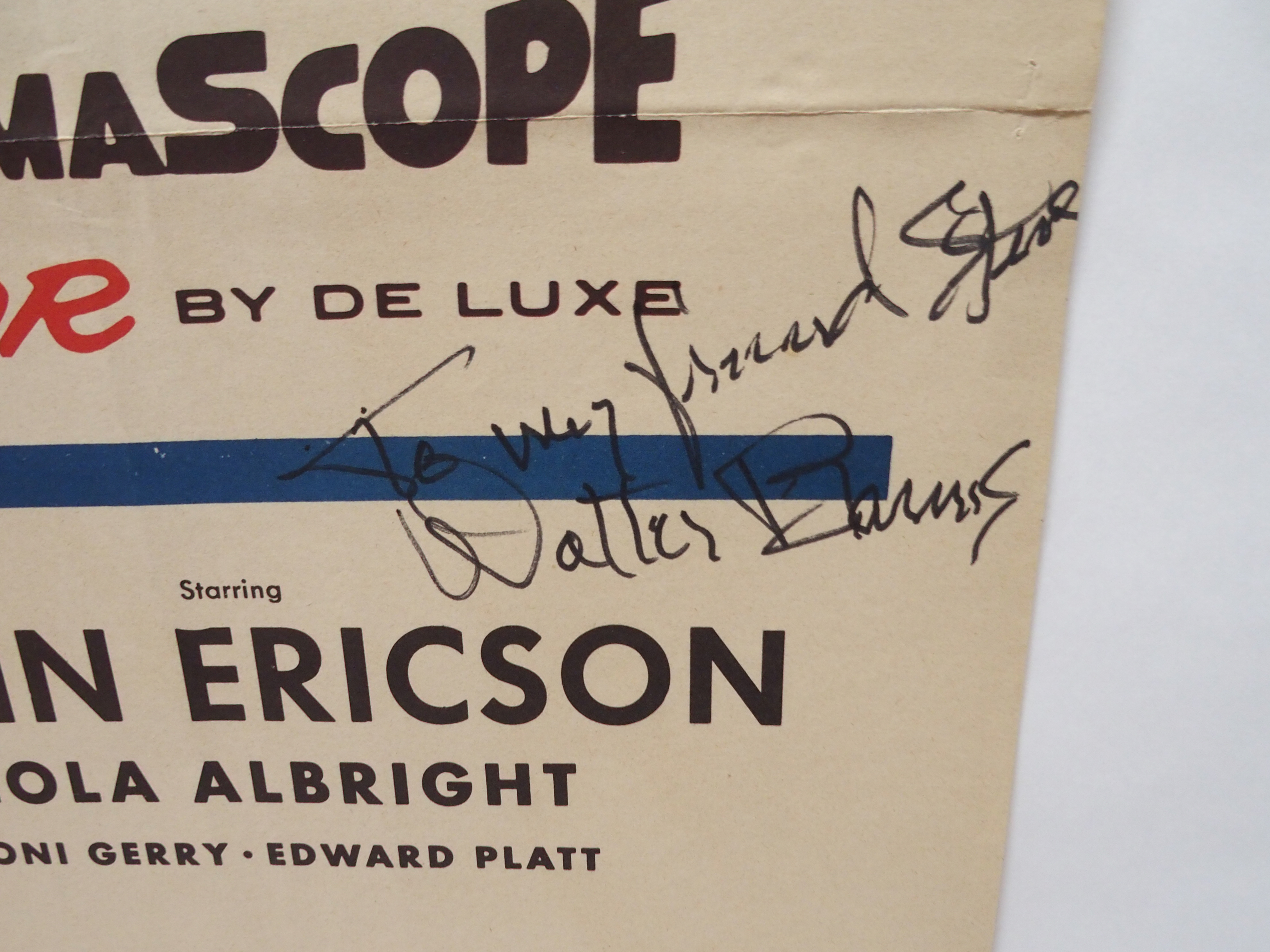 OREGON PASSAGE movie poster, dedicated and autographed by Walter Barnes, horizontal and vertical - Image 6 of 8