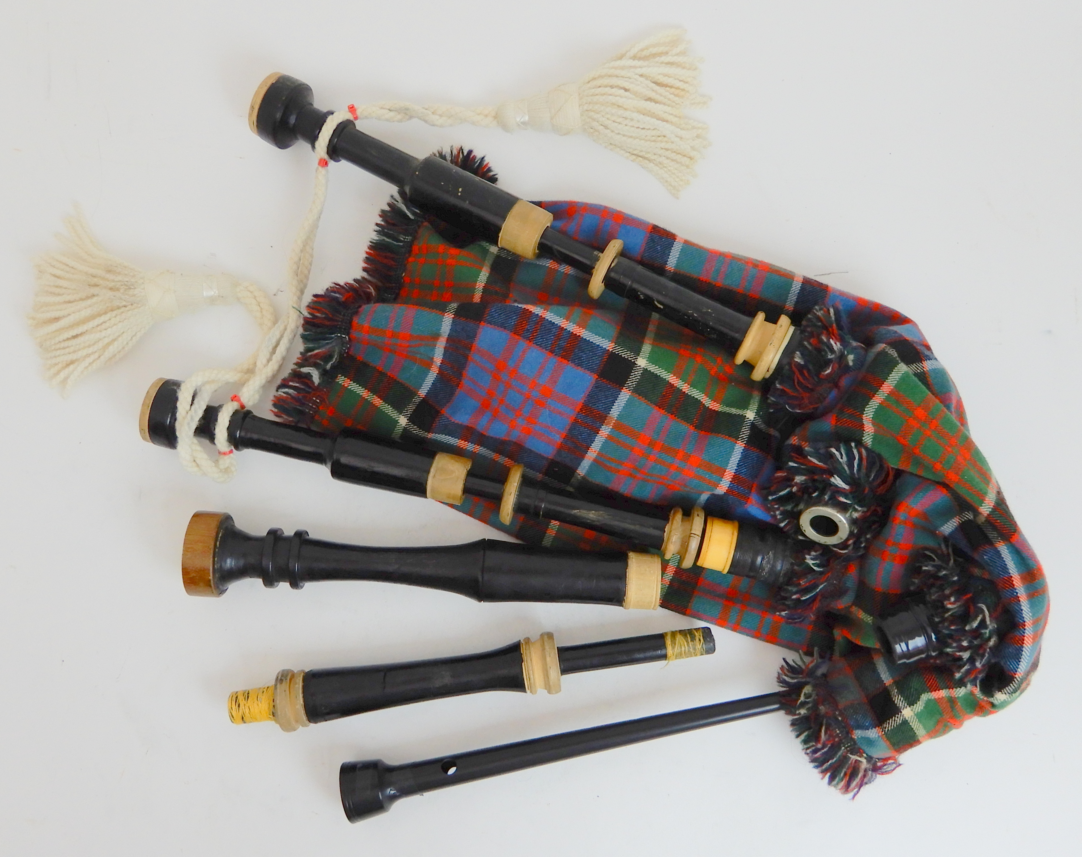A part set of homemade bagpipes Condition Report: Available upon request
