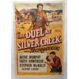 AUDIE MURPHY: THE DUEL AT SILVER CREEK movie poster, 1952, horizontal and vertical folds, 105 x 68cm