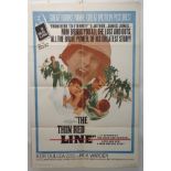 "THE THIN RED LINE" movie poster, 1964, horizontal and vertical fold, 105 x 68cm, THE SECRET