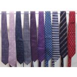 A COLLECTION OF SIXTEEN LOEWE SILK TIES of varying designs (16) Condition Report: Available upon