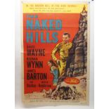 THE NAKED HILLS movie poster, 1956, dedicated and autographed by Denver Pyle, horizontal and