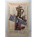 BREAKTHROUGH movie poster, 1950, dedicated and autographed by John Agar, horizontal and vertical