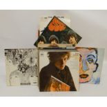 A box of vinyl LP records with the Beatles, Bob Dylan, Louis Armstrong etc Condition Report: